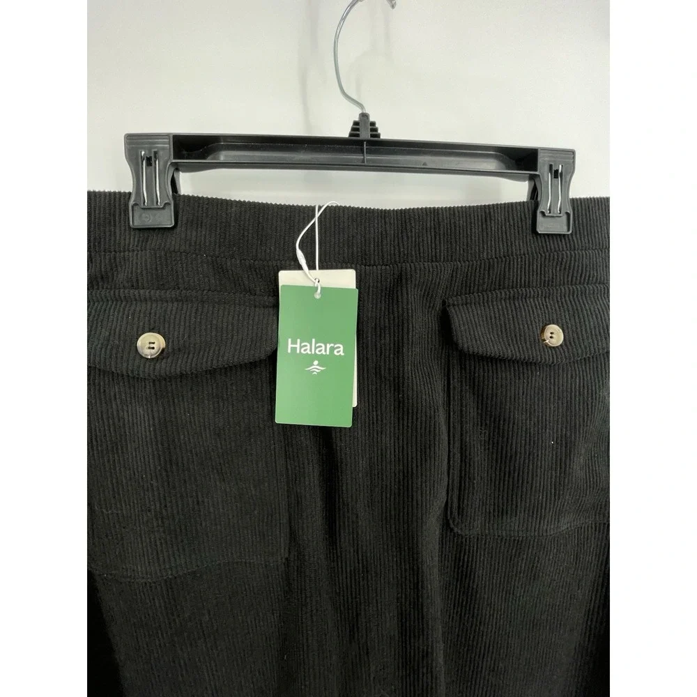 NWT Halara Womens XL Black Aura Cord Cloud Skirt Soft‎ Stretchy